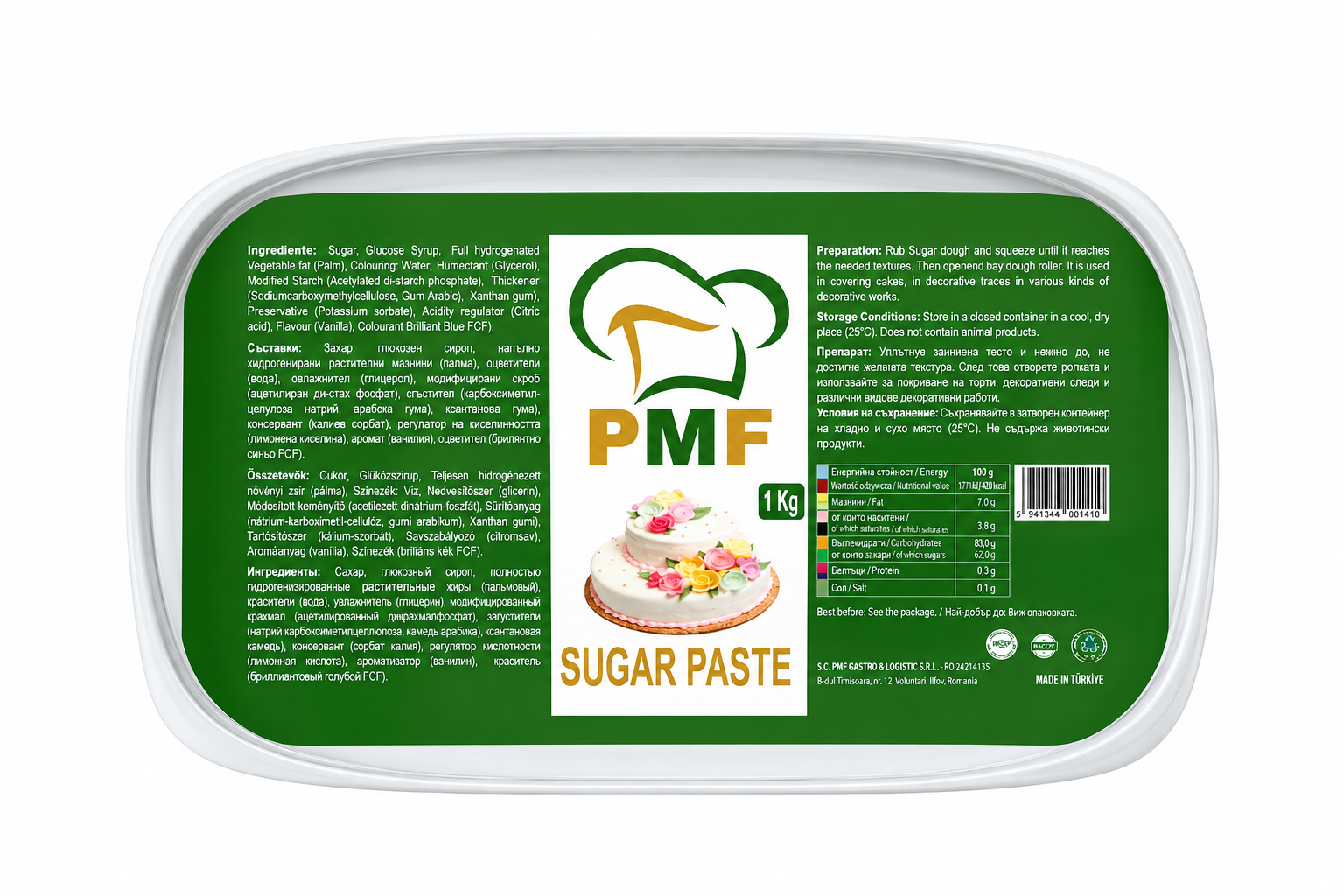 Pastă de zahăr modelatoare albă 1 kg